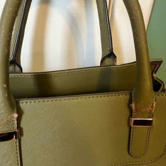 Gorgeous Green Leather Rebecca Minkoff Amorous Satchel-See Description - Picture 4 of 8